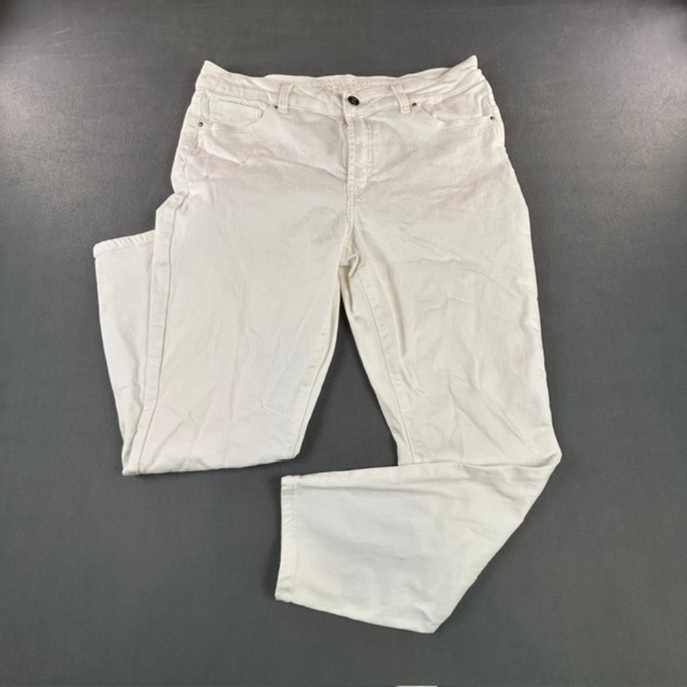 Resfeber Amsterdam Collection Women's White Skinny Boyfriend Jeans 16 Stretch